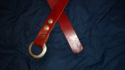 Custom Lrg. Decorative O-ring Style Belt (Close up view)